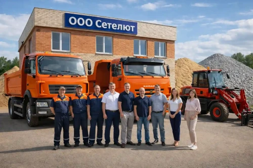 ООО Сетелют — аренда самосвалов и доставка сыпучих материалов